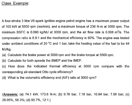 Solved A Cylinder Stroke Cycle Single Acting Spark 60 OFF