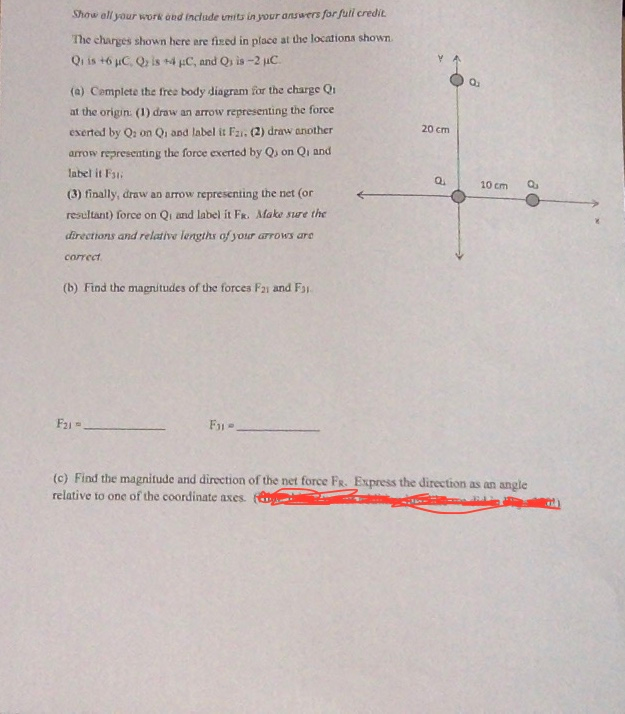 Solved The Charges Shown Here Are Fixed In Place At The Chegg