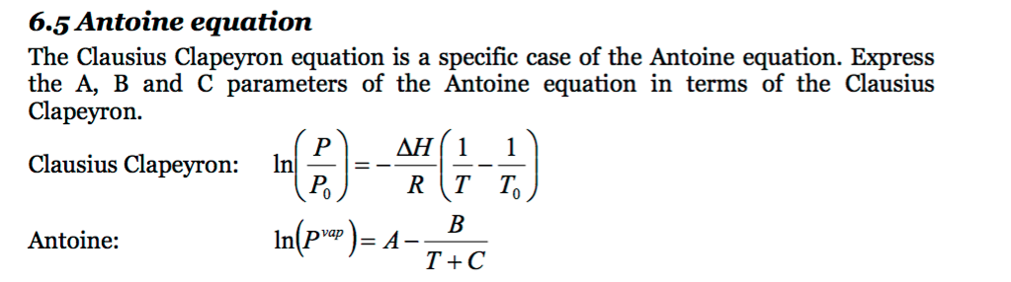 antoine-equation-the-clausius-clapeyron-equation-i-chegg