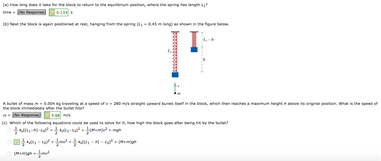 Solved A Spring Has An Unstretched Length Of L0 0 38 M Chegg