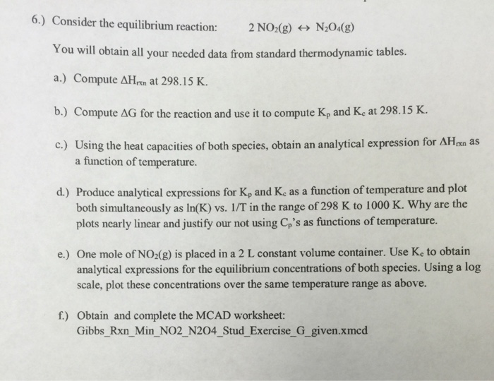 Solved Consider The Equilibrium Reaction No G Chegg Hot Sex