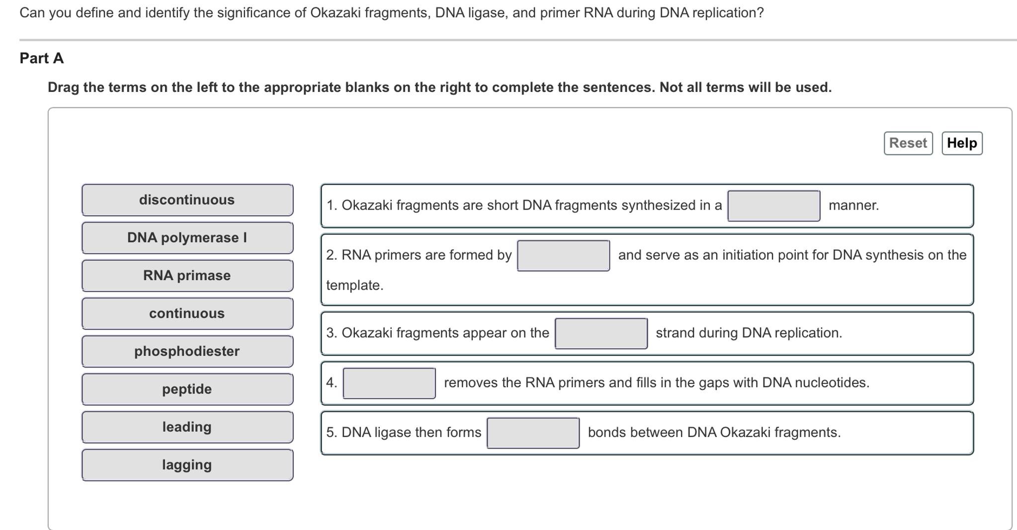 Solved This Diagram Depicts An Origin Of Replication With Chegg