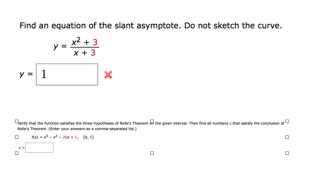 Solved Find An Equation Of The Slant Asymptote Do Not Chegg