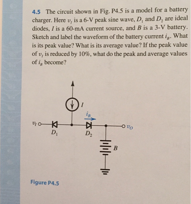 Solved The Circuit Shown In Fig P4 5 Is A Model For A Chegg