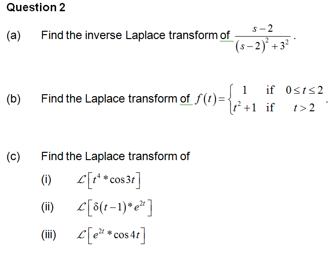 Solved Find The Inverse Laplace Transform Of S S Chegg