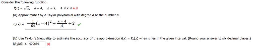 Solved Consider The Following Function F X Squareroot Chegg