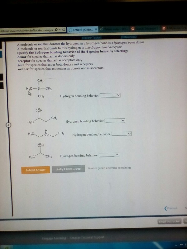 Solved A Molecule Or Ion That Donates The Hydrogen In A Chegg