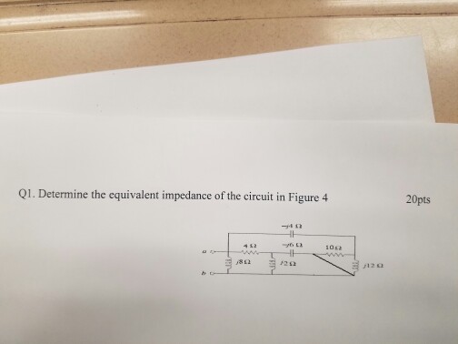 Solved Determine The Equivalent Impedance Of The Circuit In Chegg