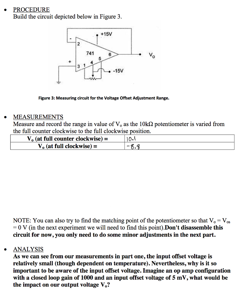 Solved Procedure Build The Circuit Depicted Below In Chegg