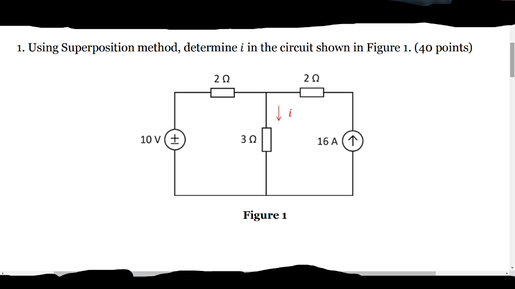 Solved Using Superposition Method Determine I In The Chegg