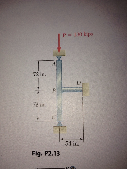 Solved Rod Bd Is Made Of Steel E Times Psi And Is Chegg