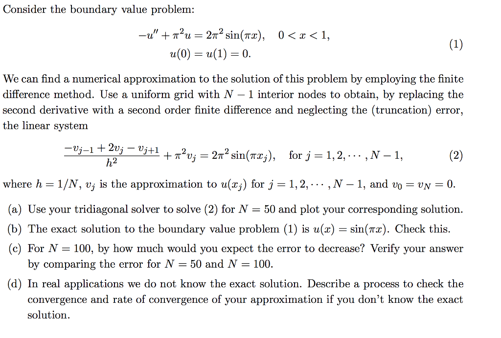 Solved Consider The Boundary Value Problem U Chegg