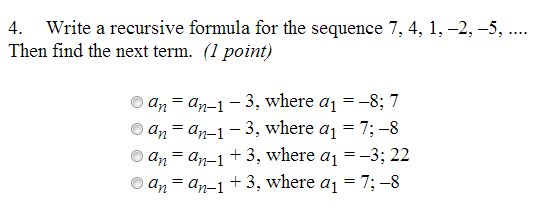 number sequence formula