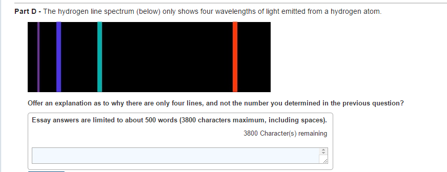 Visible Line Spectrum Of Hydrogen