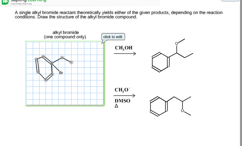 Solved A Single Alkyl Bromide Reactant Theoretically Yields Chegg