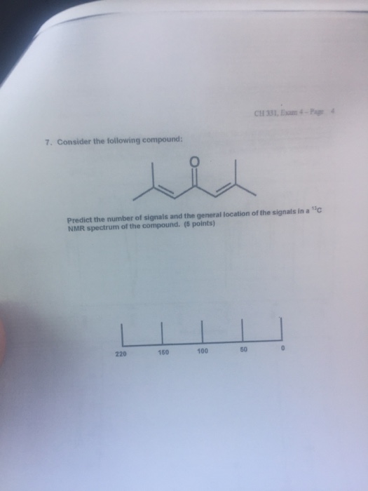 Solved Consider The Following Compound Predict The Number Chegg