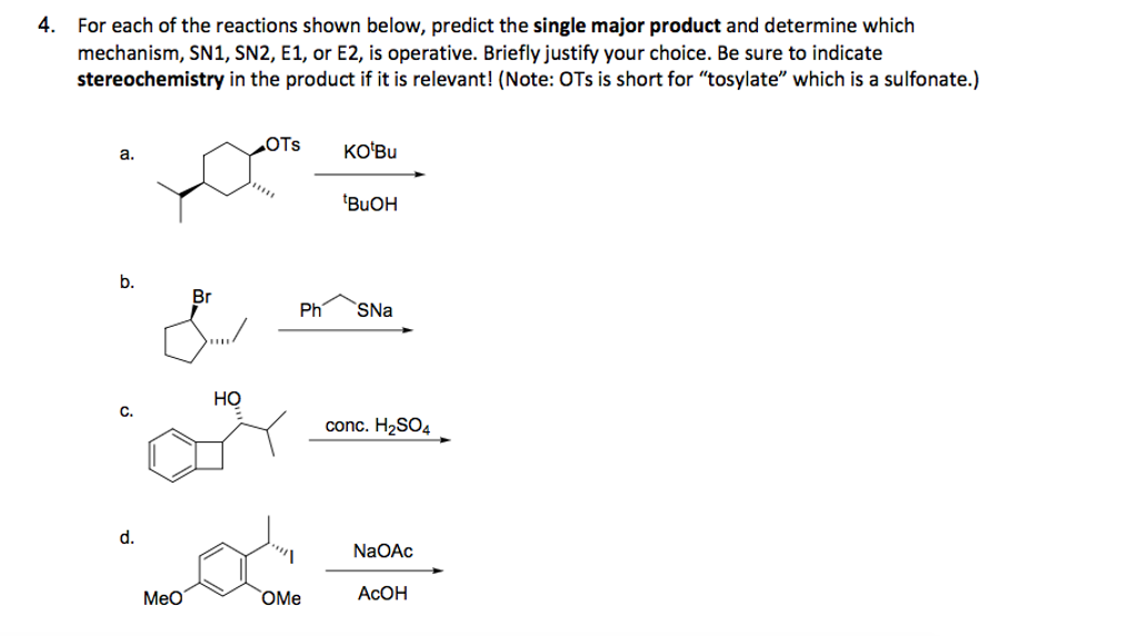 Solved For Each Of The Reactions Shown Below Predict The Chegg