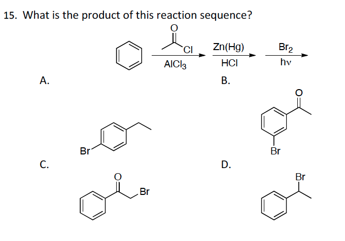 Solved What Is The Product Of This Reaction Sequence Chegg