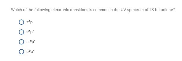 Solved Which Of The Following Electronic Transitions Is Chegg