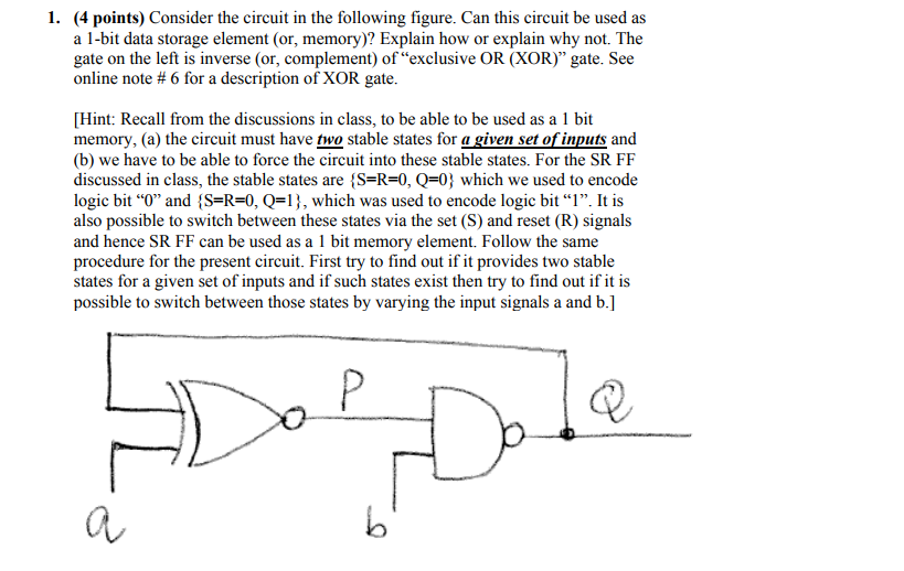 Solved Points Consider The Circuit In The Following Chegg