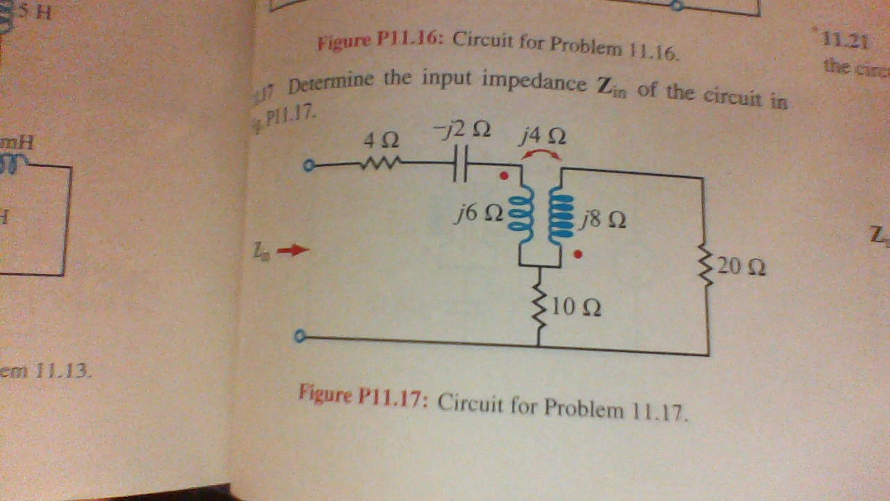 Solved Determine The Input Impedance Zin Of The Circuit Chegg