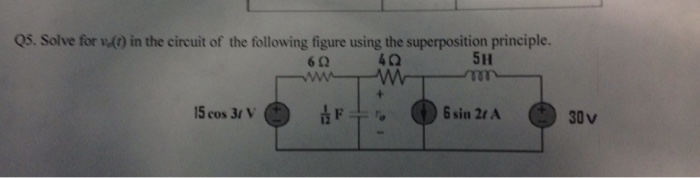 Solved Solve For V O T In The Circuit Of The Following Chegg