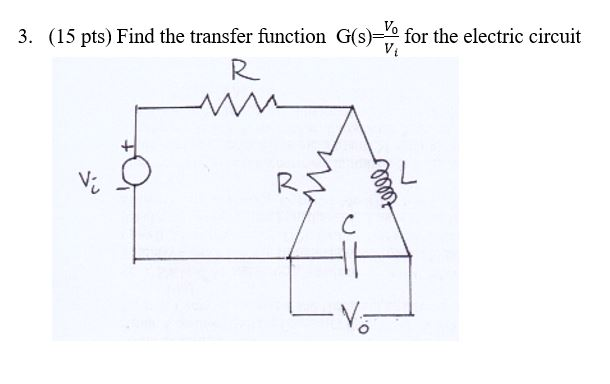 Solved Find The Transfer Function G S V V I For The Chegg