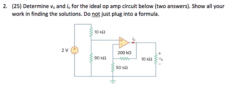 Solved Determine Vo And Io For The Ideal Op Circuit Chegg