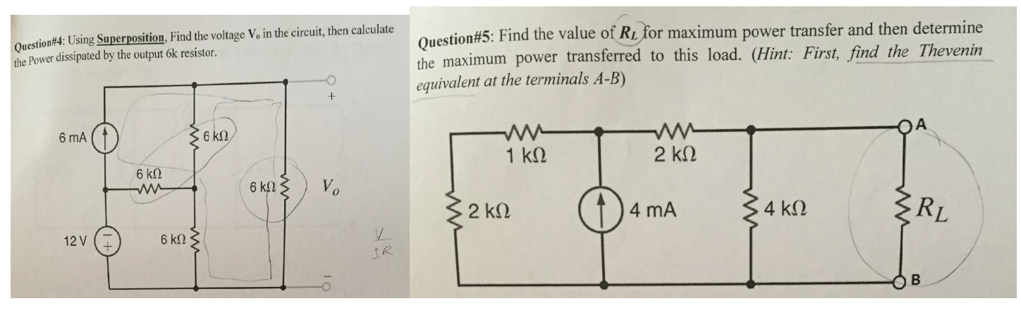 Solved Using Superposition Find The Voltage V O In The Chegg