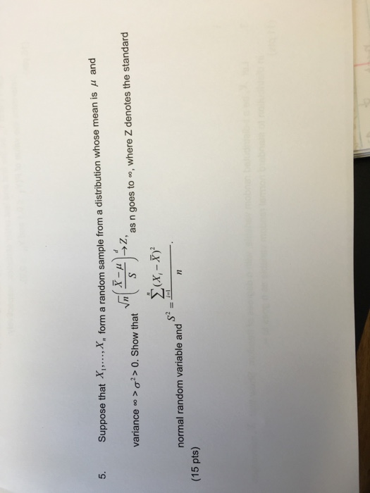 Solved Suppose That X 1 X N Form A Random Sample From A Chegg