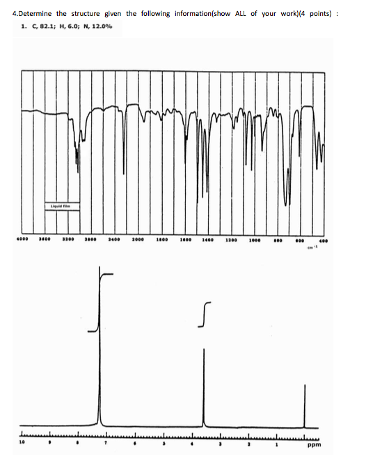 Solved Determine The Structure Given The Following Chegg