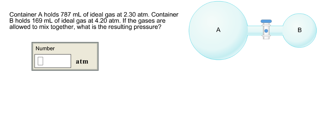 Solved Container A Holds Ml Of Ideal Gas At Atm Chegg