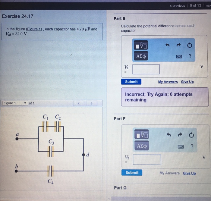 Solved Each Capacitor Has Muf And V Ab V Chegg