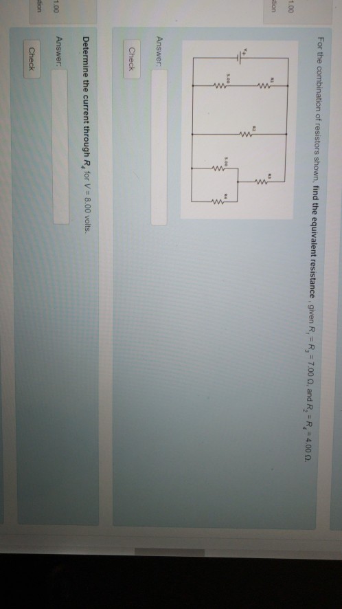 Solved For The Combination Of Resistors Shown Find The Chegg