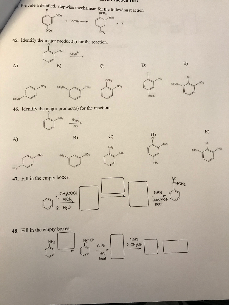 Solved Provide A Detailed Stepwise Mechanism For The Chegg