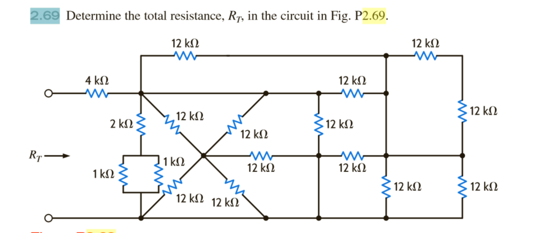 Solved Determine The Total Resistance R T In The Circuit Chegg