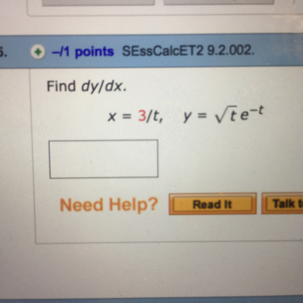 Solved Find Dy Dx X T Y Squareroot T E T Chegg