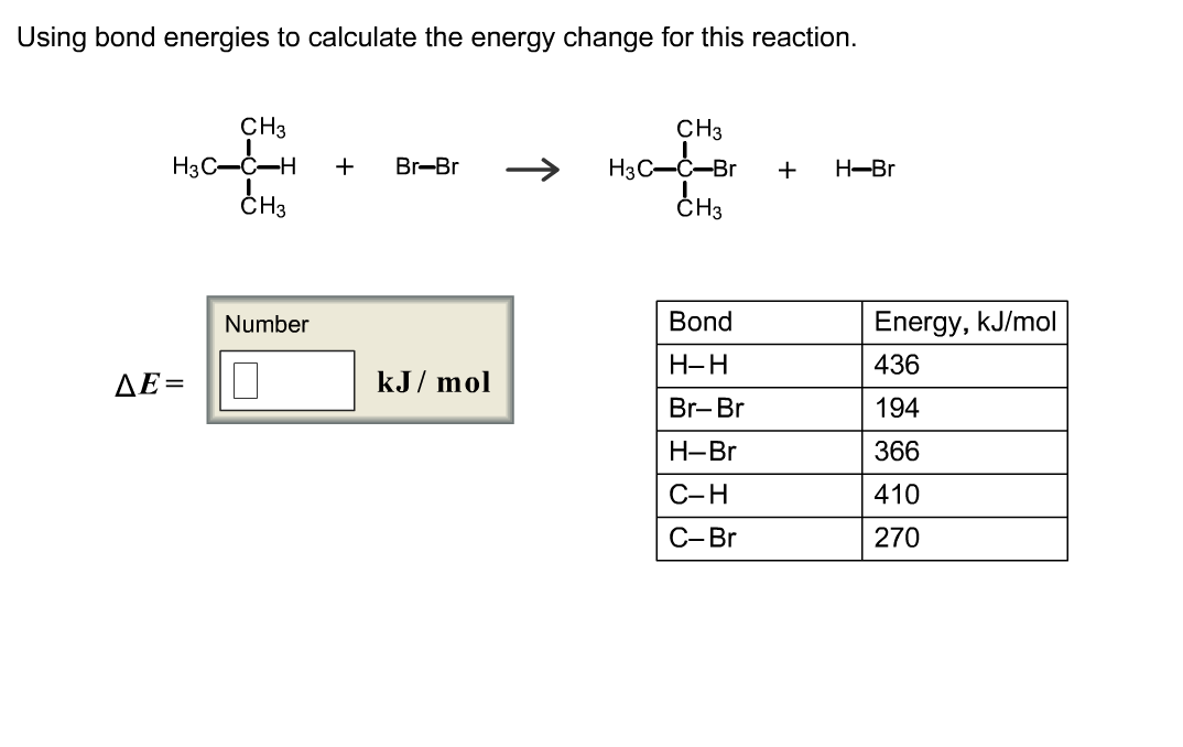 Solved Using Bond Energies To Calculate The Energy Change Chegg