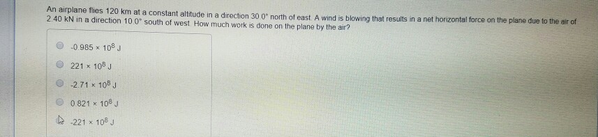 Solved An Airplane Flies Km At A Constant Altitude In A Chegg