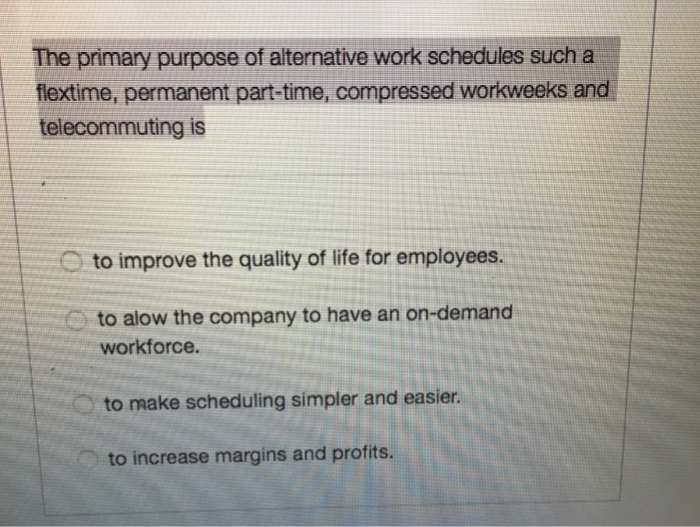 What is the purpose of work schedules?