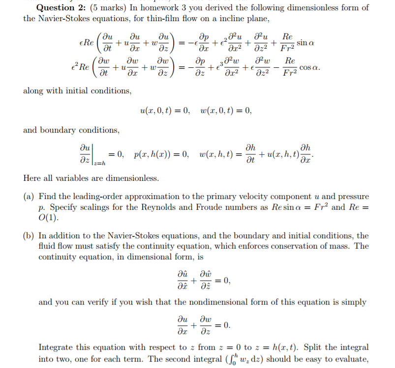 Question 2 5 Marks In Homework 3 You Derived The Chegg