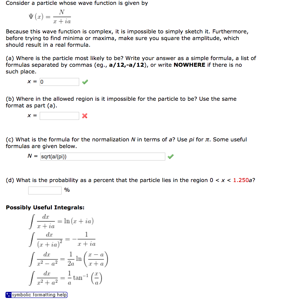 Solved Consider A Particle Whose Wave Function Is Given By Chegg