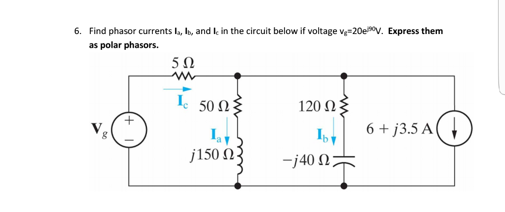 Solved Find Phasor Currents I A I B And I C In The Circuit Chegg