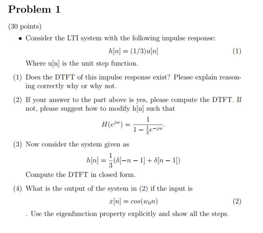 Solved Consider The Lti System With The Following Impulse Chegg