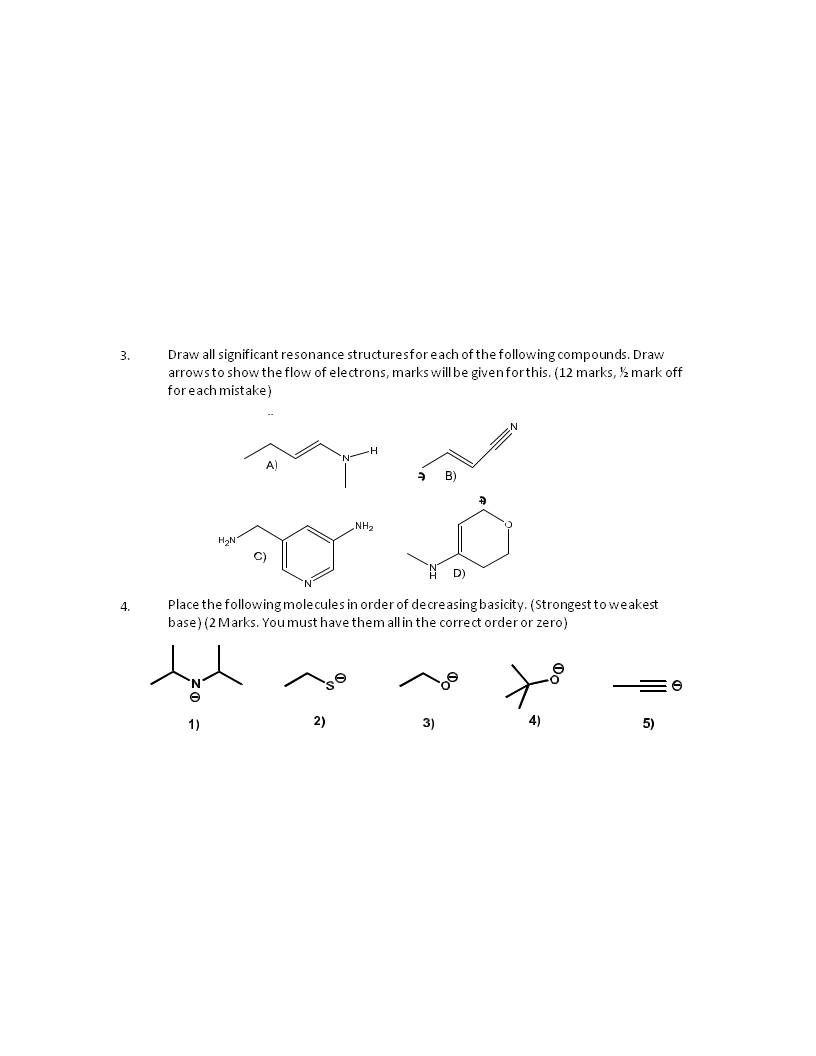 Draw All Significant Resonance Structures For The Following Compound