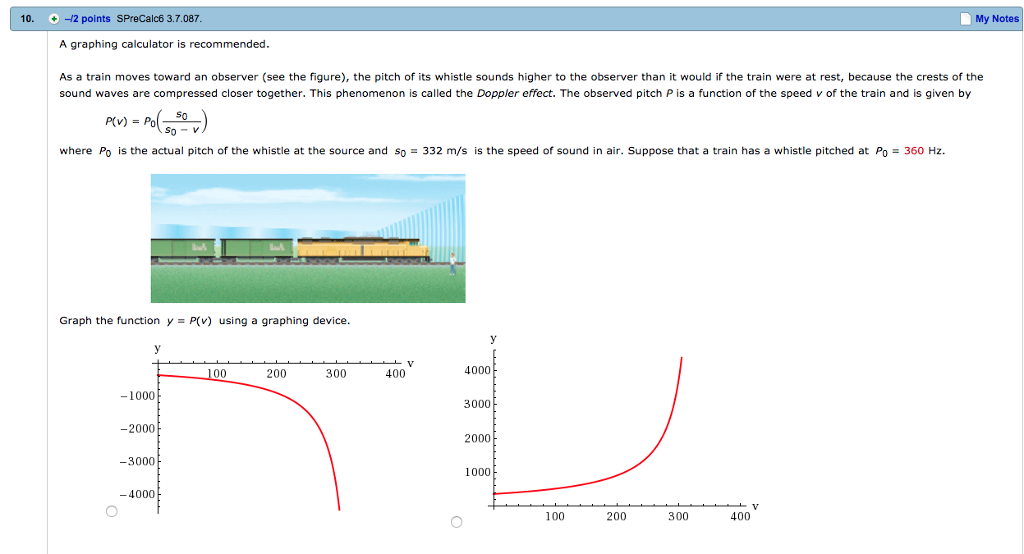 Solved A Graphing Calculator Is Recommended As A Train Chegg