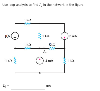 Solved Find Io In The Circuit In The Figure Using Loop An Chegg