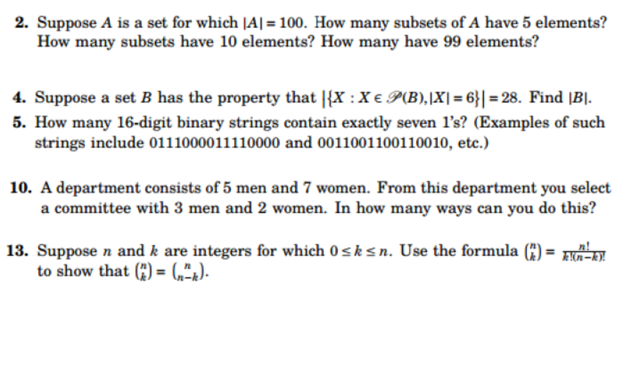 Solved Suppose A Is A Set For Which A How Many Chegg