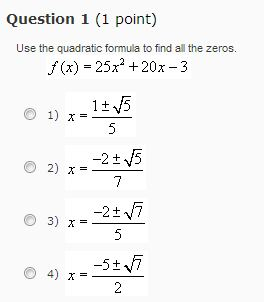 Quadratic equation homework help