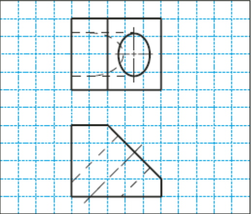 Solved Draw The Two Given Views Then Create A Complete Chegg